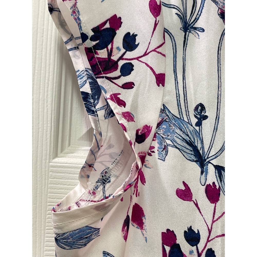 Ivanka Trump Floral Blouse Medium Sleeveless V-Neck Lightweight Top - Picture 5 of 16